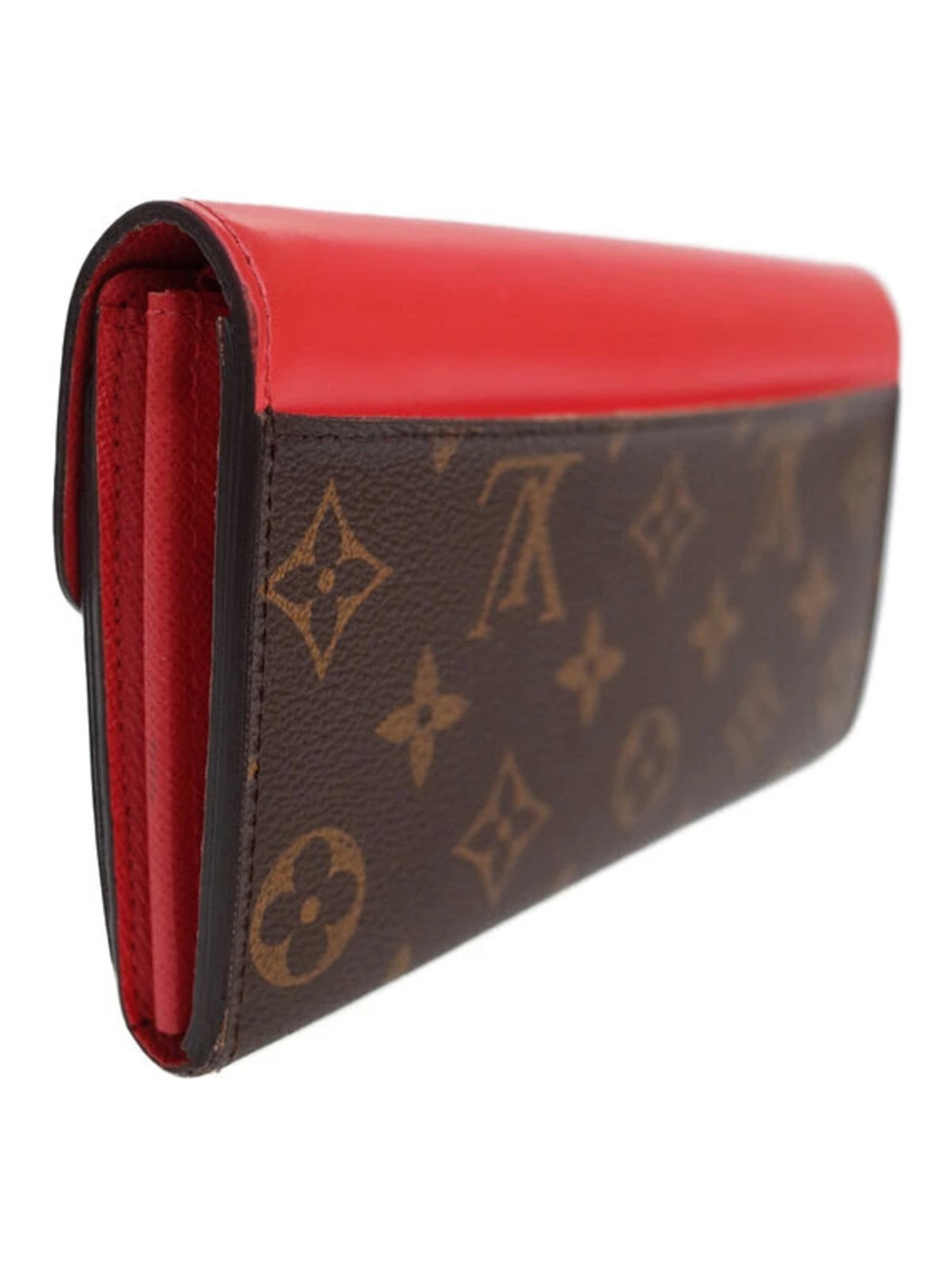 Louis Vuitton Long Round Sarah Monogram Portefeuille Totem Zipper Wallet Brown